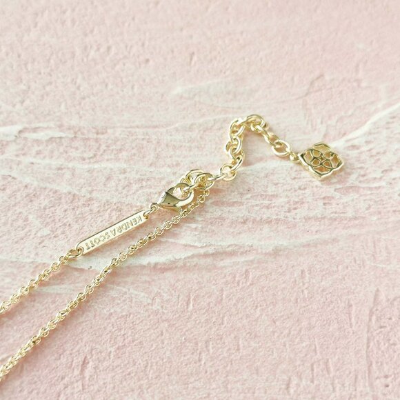 Kendra Scott Elisa Iridescent Drusy Gold Necklace - Picture 3 of 3